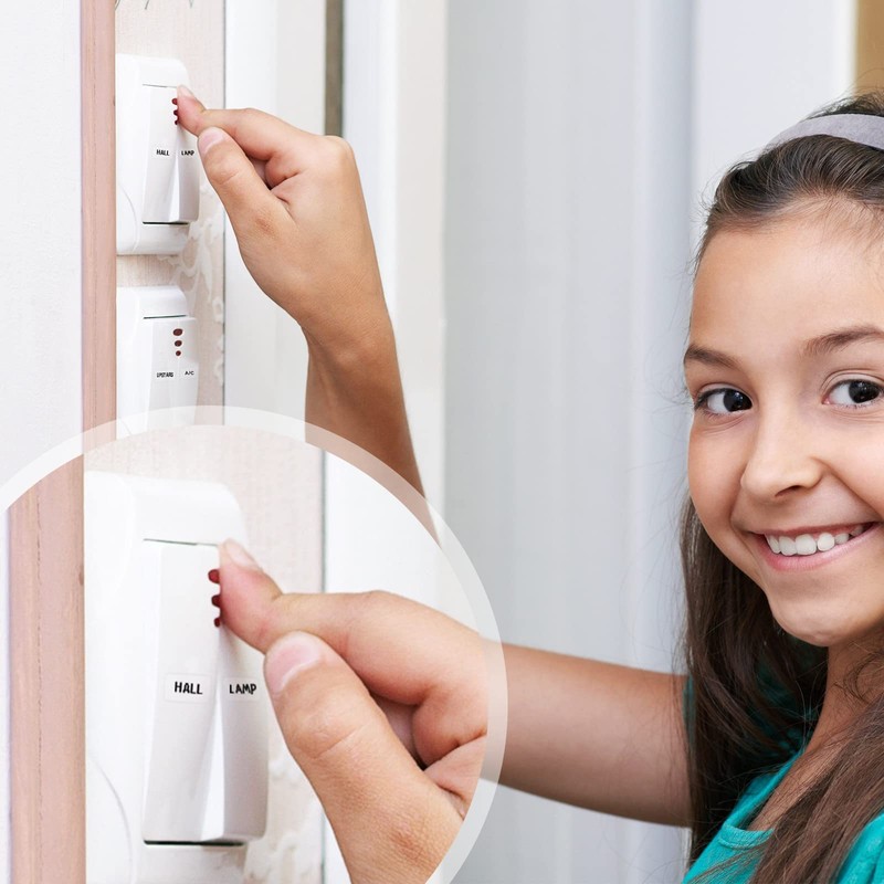 328 Pieces Light Switch Label Sticker Clear Transparent with Text,Waterproof