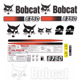 Aftermarket Bobcat S750 v1 Skid Steer Set Vinyl Decal Sticker - FREE SHIPPING