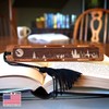 Raven with Moon Engraved Wooden Bookmark with Tassel - Also
