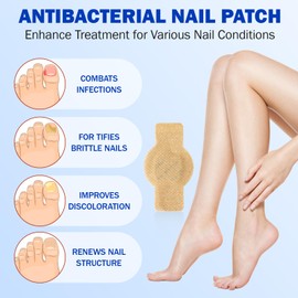 21PCS Fungal Nail Patches, Overnight Nail Repair Patches, Fungal Nail Treatment for Toenails & Fingernails, 8-Hour Nail Care Patches for Damaged & Discoloured Nails