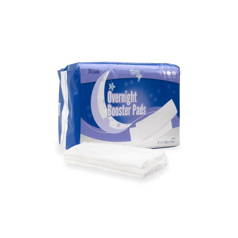 Overnight Booster Pads, Scented, X-Large with Adhesive Strip, 2500 ml