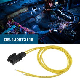 The Lord of the Tools Pack of 2 2-Pin Male Wiring Harness Connector Replacement 1J0973119 3B0972712 Compatible with VW 2-Pin Plug Car Accessories 60 cm