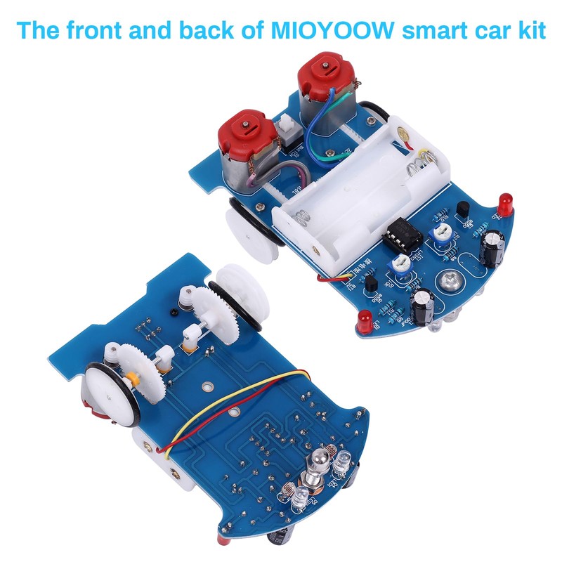 MiOYOOW Line Following Robot Car Kit, Beginners Smart Car Soldering