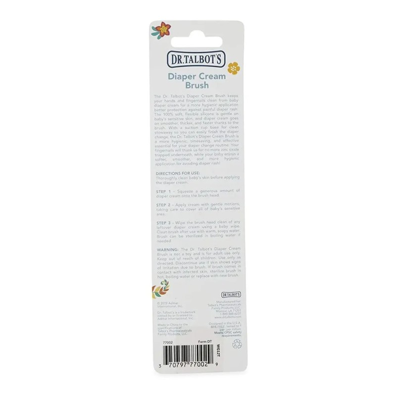 Dr. Talbot De Silicona Diaper Cream Cepillo Con Succión Base