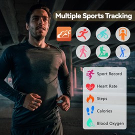 Roadtime Smart Ring Heart Rate Monitor Blood Pressure Ring Sleep Tracker Blood Oxygen Health Ring Pedometer Step Counter Calories Remote Camera Fitness Rings with Charging Case (10# 19.9mm)