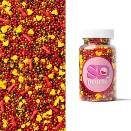 SD Pearls Sugar Sprinkles, Colourful Sprinkles Mix, Sprinkles Valentine's Day, Sprinkles Wedding, Sprinkles Hearts, Scatter Decoration for Cakes, Cakes, Muffins and Desserts (Mix "Devil Loves