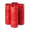 SPAAS Rustic Red Pillar Candles - 2.7" X 7.5" Decorative