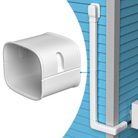 TAKTOPEAK Mini-Split Line Set Cover Parts: 3" Coupling Coupler Line Hide Accessories for Mini Split AC HVAC Central AC Heating System 9000 12000 18000 24000 BTU PP Pipe Cover Indoor & Outdoor