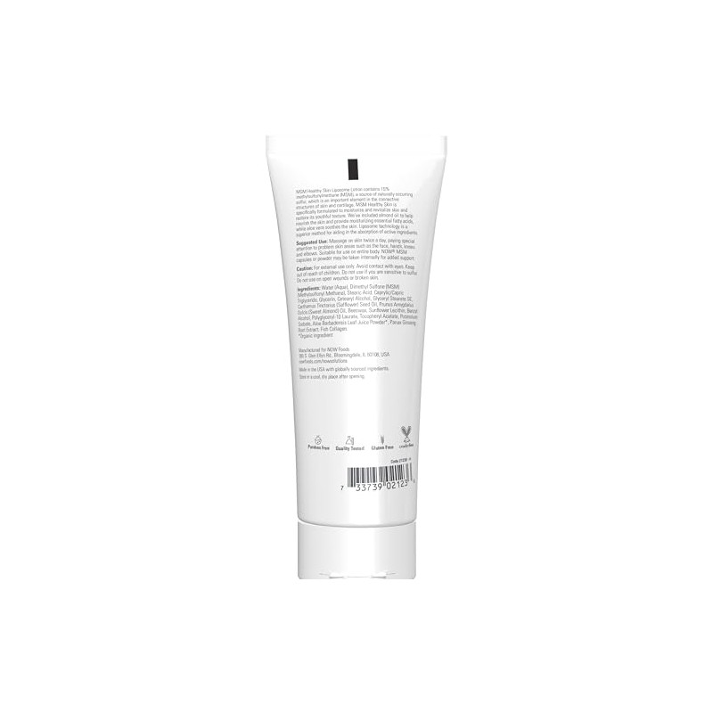 NOW MSM Liposome Lotion, 8-Ounce