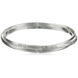 GUESS "Basic" Silver 3 Piece Interlocking Bangle Bracelet