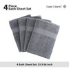 LANE LINEN Bath Sheets Bathroom Towel Set - 4 Pack
