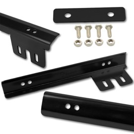 Zone Tech Bumper License Plate Relocator - Premium Quality Classic Black Universal Fit Front Bumper License Plate Relocator Bracket Holder Bar