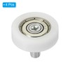 PATIKIL 26mm Drawer Rollers, 4 Pack Plastic Drawer Pulley Replacement