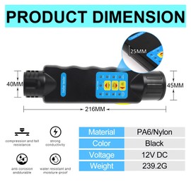 Yuanjoy 13 Pin Trailer Tester, 12 V for Diagnosing Trailer Tail Lights, for Motorhomes, Caravans, Golf Carts and Many Other Vehicles
