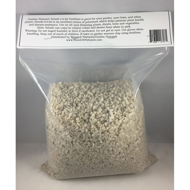 Natural Potash 0-0-60 Fertilizer 15 Pounds (Garden Naturals Brand)