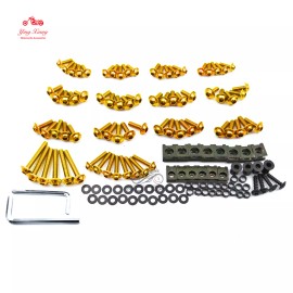 Unbranded Fit For Triumph Trophy Sprint Daytona 675 R 955 Complete Fairing Bolt Screws Kit - Gold