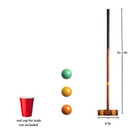 Elakai Outdoor Games Travel Size Take Anywhere Premium Carry Bag Included 6 Player Croquet Set