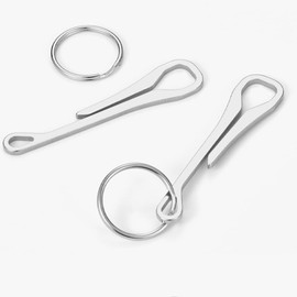 TOVINANNA 4pcs Stainless Steel Key Ring Clamp Quick Release Keychain Hooks for Outdoor Camping and DIY Accessories Durable and Rustproof Keyring Buckles