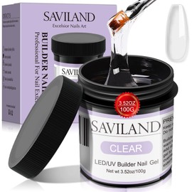 Saviland 100g Clear Gel Builder Nail Gel Clear Hard Gel for Nail Strengthening Nail Length Gel