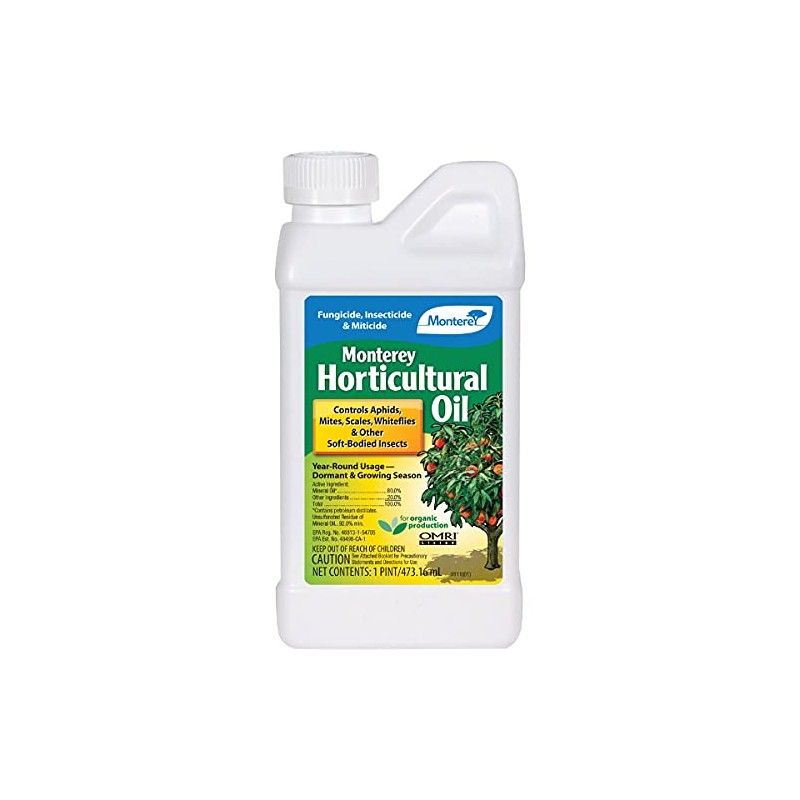 Monterey Horticultural Oil Organic Gardening Fungicide, Insecticide, & Miticide Use