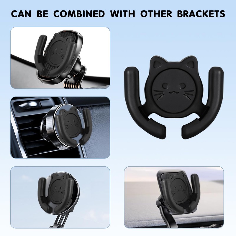 HOMEFOX Multi-Surface Holder Car Mount 1 Pack Compatible for Popsocket