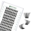 Cluster Eyelashes, 96 Pieces, Individual Eyelashes, D Curl, 12 mm