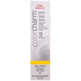 Wella SALON HAIR WELLA COLOR CHARM PERMANENT DYE GEL 6G/555 HAZEL BLONDE