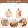 Sctmda Wooden Key Chain, Pack of 20, Round Wooden Keychain,
