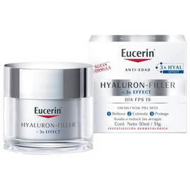 EUCERIN Crema dia FPS 15+ ácido hialurónico Hyaluron Filler, 50 ml