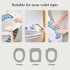 Stick-On Washable Reusable Toilet Memory Foam Cushion Pad Thick Warm