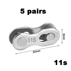 GZDAOXIA 5 Pairs of Bicycle Chain Links, Chain Lock Bicycle, Bicycle Chain Lock, Bicycle Chain Magic Joint Connector, Bicycle Chain Joint, Bicycle Accessories, for 11 Speed