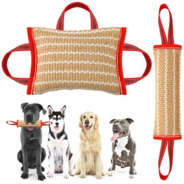 Libima - Juego de 2 almohadas para perros con asas fuertes, herramientas de entrenamiento para perros con mordedura de guerra, juguete para mordedura 
