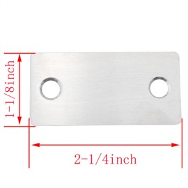 CHENJIN 2PCS Door Hole Filler Plate 1-1/8 Inch Door Hole Repair Spacer with Four Screws Repair Broken Holes in Drawers and Cabinets Impact Billet Cover Latch Used to Cover Small Holes