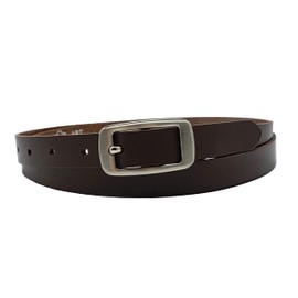 NK Belt GmbH SD-08A Women's Leather Belt Made in Germany, Suit Jeans Belt 2 cm Narrow, dark brown