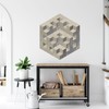 Illusion Peel and Stick Backsplash Hexagon Tiles, Earth Shadow -