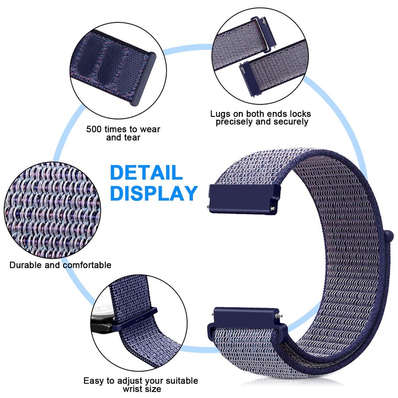 Runostrich Watch Band, 0.8 inch (20 mm), 0.9 inch (22