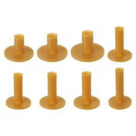 PATIKIL Rubber Golf Tee, 8 Pack 8 Size Golf Practice Tees Training Driving Range Tee Stable Golf Ball Holder for Outdoor Indoor Hitting Mat Golf Mat, Yellow