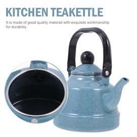 HEMOTON Enameled Tea Kettle with Handle Stovetop Tea Kettle Enamel Teapot for Home 1. 1L