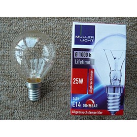 10x Müller-Licht Teardrop-Shaped Lightbulb E14 25 W Clear