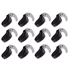 The Original Handy Safety Knife - Utility Ring Knife for Finger with Sharp, Curved Blade - Ring Size 10 - Black - Standard Blade - Dozen - By Handy Twine Knife