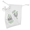 Ambesonne Aloha Fabric Pouch Set of 2, Summer Pattern of