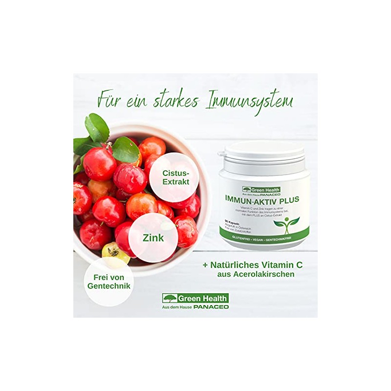 Green Health Immun-Aktiv Plus Capsules Pack of 90 with Vitamin