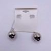 Croft & Barrow Silvertone Large Bead Deangle Earrings New