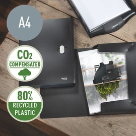 Leitz A4 Box File, 250 Sheet Capacity, 100% Recyclable, Opaque Plastic, Eco Friendly, Recycle Range, 46230095, Dark Blue
