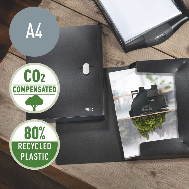 Leitz A4 Box File, 250 Sheet Capacity, 100% Recyclable, Opaque