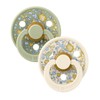 Bibs Round Natural Dummy Pacifier - Liberty Collection - Eloise/Sage,