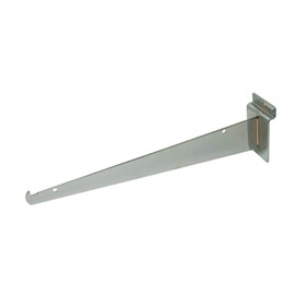 Only Hangers Shelf Brackets for Slatwall, 12" Chrome Slatwall Brackets Sold in (Pack of 48) - Fits All Slatwall Panels