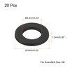 sourcing map Carbon Steel Flat Washer Fits M8 Bolts, 20pcs