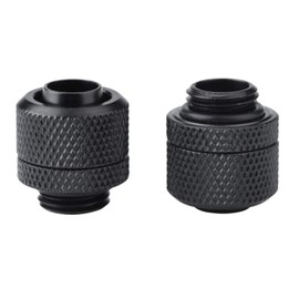 Fishlor Pipe Fitting, 2 Pieces G1/4 Thread, Flexible Pipe Connector, Brass, Two Touch Screw Connection for PC Water Cooling, Water Cooling Kit, Water Cooling PC