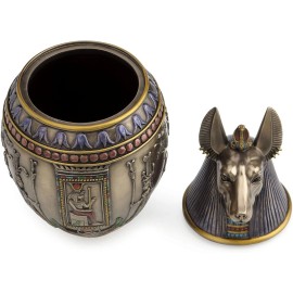 Veronese Rare Egyptian Anubis Dog Memorial Urn Canopic Jar Sculpture**WEL